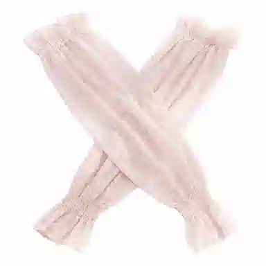 上海故事 冰丝袖套 春秋蕾丝宽松透气泡泡袖灯笼冰袖开车骑行遮阳护臂手套 锦纶 氨纶 防晒袖 女款