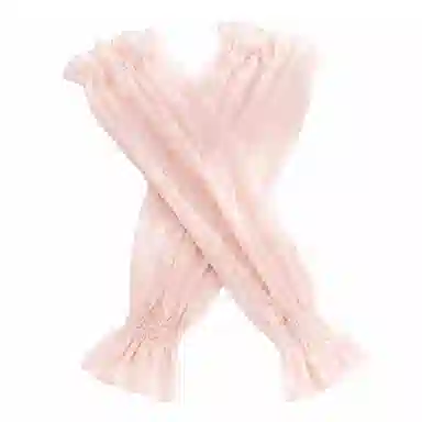 上海故事 冰丝袖套 春秋蕾丝宽松透气泡泡袖灯笼冰袖开车骑行遮阳护臂手套 锦纶 氨纶 防晒袖 女款