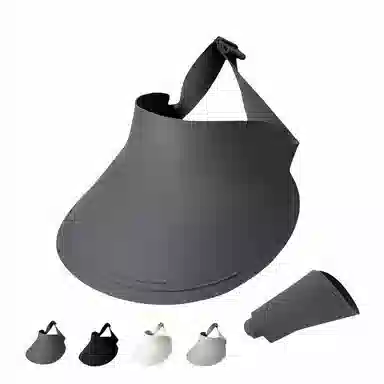 钓鱼熊 日系空顶户外防紫外线大帽檐遮阳帽无痕一体太阳帽 聚酯纤维 防晒帽 男女同款情侣款