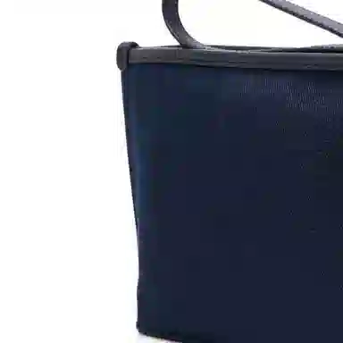 Bally Bar Logo Canvas Clutch Navy