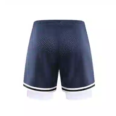 特色玫瑰蛇纹拼花透气速干凉感宽松篮球训练五分假两件裤运动短裤 男女同款