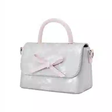 森马 蝴蝶结小方包 合成革 单肩包百搭通勤斜挎包手提包 中号 女款 多色