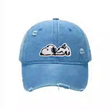 SNOOPY Vintage Washed Denim Cap