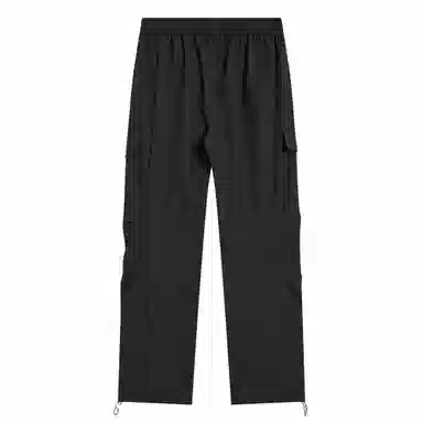 大卫贝肯 美式高街基础款纯色品牌字母刺绣抽绳宽松舒适帅气伞兵工装直筒可束脚休闲裤 男女同款