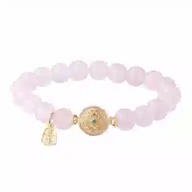 【如意相伴】 凤凰涅磐 平安喜乐幸运粉如意纹转运珠 原创设计小众高级感#好运 水晶 手串 女款