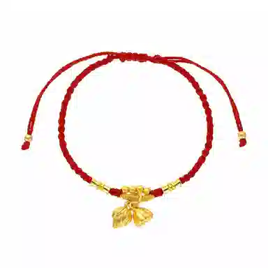 韵系 两世欢莲蓬红绳 铜镀金 手链 女款