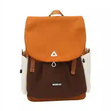 笛贝嘉 小众设计感撞色休闲旅行背包高级感 尼龙 双肩包 大号 男女同款情侣款 多色