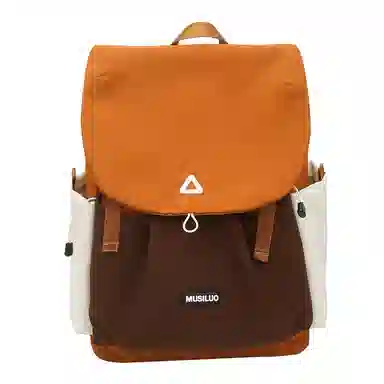 笛贝嘉 小众设计感撞色休闲旅行背包高级感 尼龙 双肩包 大号 男女同款情侣款 多色