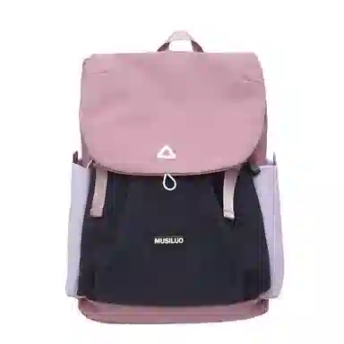 笛贝嘉 小众设计感撞色休闲旅行背包高级感 尼龙 双肩包 大号 男女同款情侣款 多色