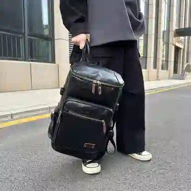 MingLu Retro PU Backpack