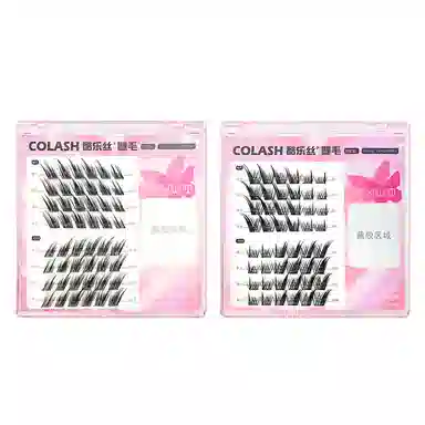 酷乐丝 清冷狐系+甜心狐狸假睫毛 眼尾拉长款自然纤长款 仿真卷翘时尚美观轻盈舒适 两款组合装