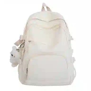 行途 小清新大容量百搭休闲 尼龙 双肩包 男女同款情侣款 黑色/白色/黄色/紫色/蓝色