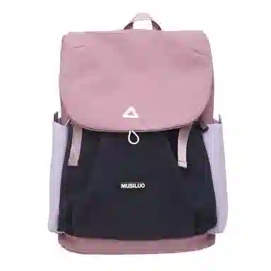 笛贝嘉 小众设计感撞色休闲旅行背包高级感 尼龙 双肩包 大号 男女同款情侣款 多色