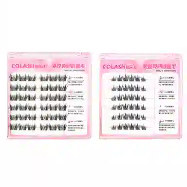 酷乐丝 免胶太阳花+免胶反派甜心假睫毛 自然纤长款 仿真卷翘超软超自然 两款组合装