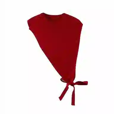 北极绒 安可拉红设计感开叉针织秋冬三角斜边叠穿洋气百搭 披肩 女款