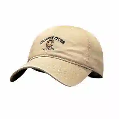 北极绒 美式复古学院风立体刺绣显脸小遮阳大头围时尚潮流 棉 鸭舌帽 男女同款情侣款