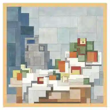 上海故事 城市掠影印花休闲百搭真丝小方巾 丝巾 女款