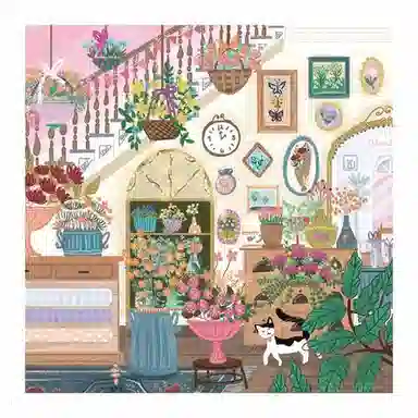 上海故事 城市掠影印花休闲百搭真丝小方巾 丝巾 女款