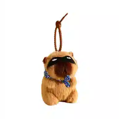 咕轹 毛绒吃货小水豚玩偶 汽车钥匙扣 卡皮巴拉 谷圈挂件