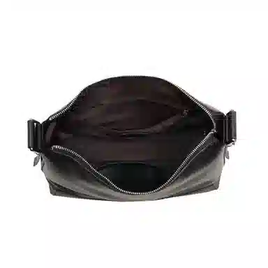 MILLIE'S Classic Leather Shoulder Bag Black