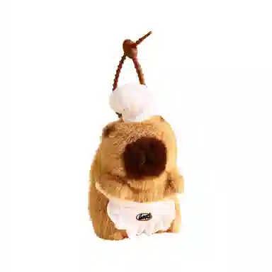 咕轹 毛绒吃货小水豚玩偶 汽车钥匙扣 卡皮巴拉 谷圈挂件