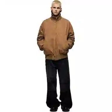 布客行 美式高街老钱风复古百搭飞行员教练立领短款宽松保暖防风防水潮流外套夹克 男女同款