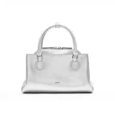MUVA Handbag Moon Rock Silver/Party Red