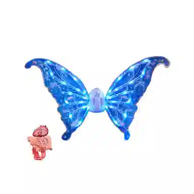 咕轹 小精灵电动翅膀音乐免安装发光天使蝴蝶翅膀背饰 玩具