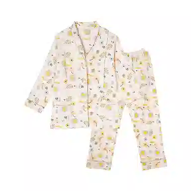 英氏 孕妇月子服隐形哺乳口产后长袖长裤睡衣套装 女款 花朵印花