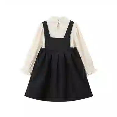 梦特娇 童装 打底衫纯色吊带连衣裙裙装套装 女童