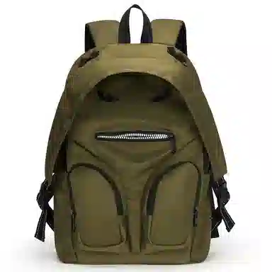 L&M Backpack Black/Olive Green