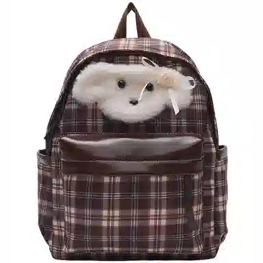 爱尔绅特 百搭休闲复古卡通时尚小众休闲简约日常时尚百搭 尼龙 双肩包 女款 多色