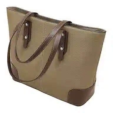 老人头 百搭上班通勤撞色经典实用 头层牛皮 单肩包 女款 黑色/大象灰