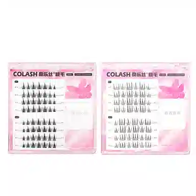 酷乐丝 分段式不规则泰妆+纯欲白月光假睫毛 自然纤长款 个性造型 仿真卷翘 轻盈时尚 两款组合装