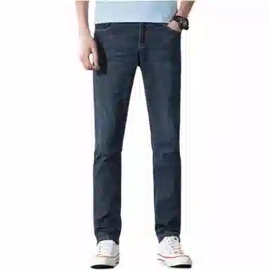 红豆 舒适纯色百搭牛仔裤 男款 深蓝