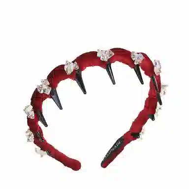 左欧 蓬松高颅顶带齿防滑波浪高级感时尚洋气显脸小头箍 布艺 发箍 女款