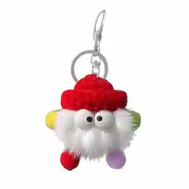 零界 时尚小煤球布偶 萌趣可爱动漫卡通挂饰 毛绒 挂件 男女同款情侣款