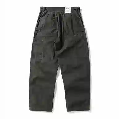 赞仕 系复古重磅纯棉做旧宽松休闲裤 男款