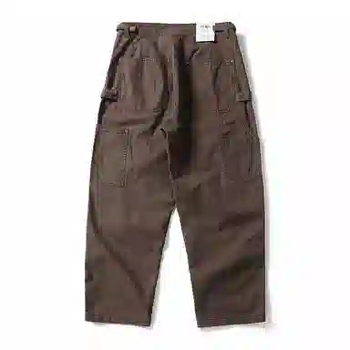 赞仕 系复古重磅纯棉做旧宽松休闲裤 男款