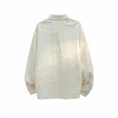 轻迎 肌理感不规则反光线条外套 小众设计感肌理感衬衫 男款