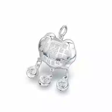 潮宏基 福星高照福气锁儿童宝宝周岁满月出生不含链 足银 吊坠 女款 礼物