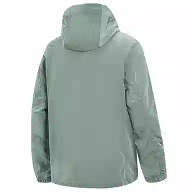 大卫贝肯 户外轻薄凉感速干字母宽松休闲防晒连帽风衣 男女同款 绿色
