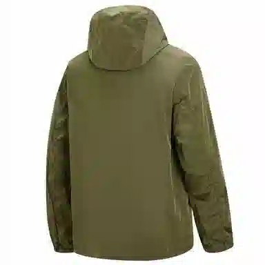 大卫贝肯 户外轻薄凉感速干字母宽松休闲防晒连帽风衣 男女同款 绿色