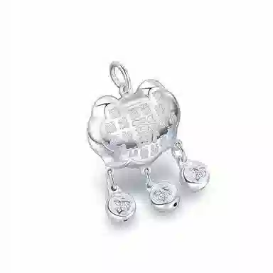 潮宏基 福星高照福气锁儿童宝宝周岁满月出生不含链 足银 吊坠 女款 礼物