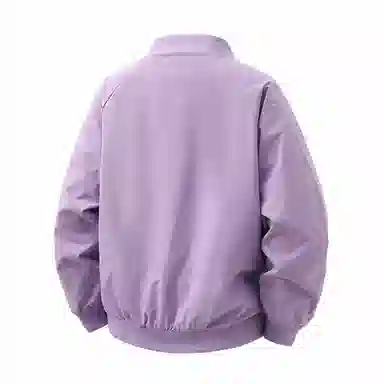 快鱼 美式复古简约个性花体字母印花设计感青少年纯色基础款宽松休闲时尚百搭飞行教练长袖外套夹克 男女同款