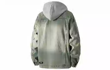 大卫贝肯 美式复古潮流高街重水洗做旧基础款简约宽松休闲日常通勤百搭连帽可脱卸单排扣学院风牛仔外套 男女同款