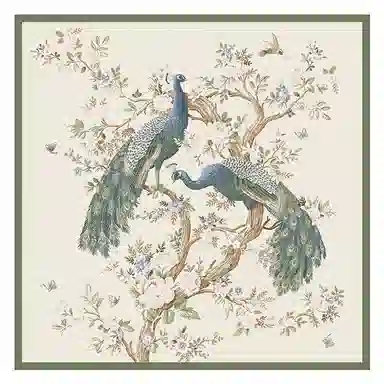 上海故事 茶颜悦色印花真丝高级感大方巾礼盒装 丝巾 女款