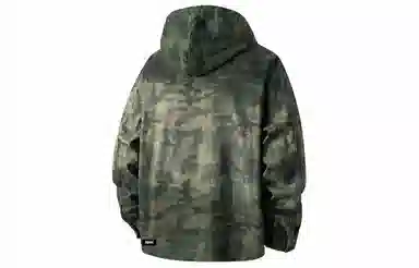 大卫贝肯 美式复古潮流高街重水洗做旧基础款简约宽松休闲日常迷彩百搭连帽无性别主义设计落肩袖单排扣学院风牛仔外套 男女同款