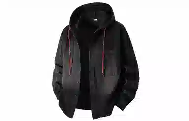 大卫贝肯 美式复古潮流高街重水洗做旧基础款简约宽松休闲日常迷彩百搭连帽无性别主义设计落肩袖单排扣学院风牛仔外套 男女同款