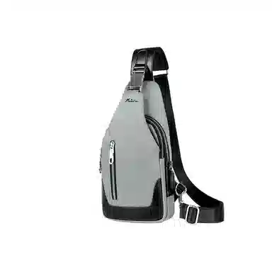 木林森 休闲通勤时尚潮流多功能百搭 涤纶 胸包 常规 男女同款情侣款 黑色/浅灰色